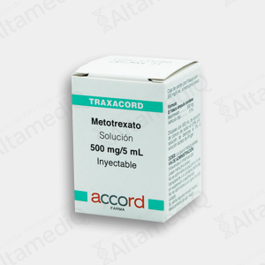 Traxacord (Metotrexato) 500 mg / 5 mL Solución Inyectable - Caja con 1 Frasco Ámpula