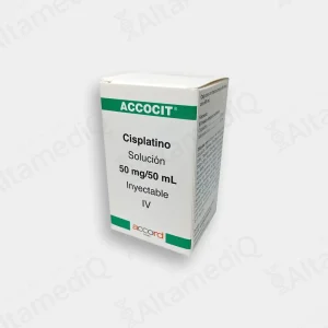 Accocit (Cisplatino) 50 mg / 50 mL Solución Inyectable - Caja con 1 Frasco Ámpula