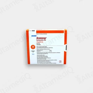 Aranesp (Darbepoetina Alfa) 30 mcg / 0.3 mL Solución Inyectable - Caja con 4 Jeringas Prellenadas