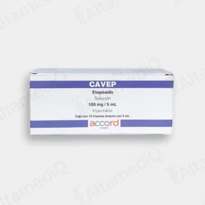 Cavep (Etopósido) 100 mg / 5 mL Solución Inyectable - Caja con 10 Frascos Ámpula