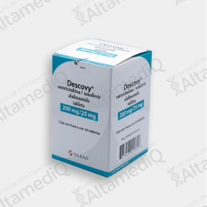 Descovy (Emtricitabina / Tenofovir Alafenamida) 200 mg / 25 mg - Caja con Frasco con 30 Tabletas
