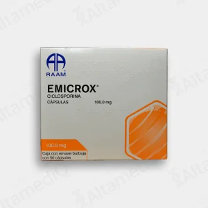Emicrox (Ciclosporina) 100 mg - Caja con 50 Cápsulas