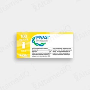 Mvasi (Bevacizumab) 100 mg / 4 mL Solución Inyectable - Caja con 1 Frasco Ámpula