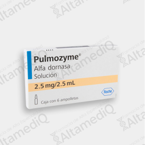 Pulmozyme (Alfa-dornasa) 2.5 mg / 2.5 mL Solución para Nebulizar - Caja con 6 Ampolletas de Plástico