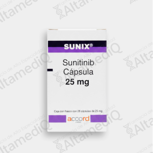 Sunix (Sunitinib) 25 mg - Caja con Frasco con 28 Cápsulas