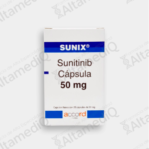 Sunix (Sunitinib) 50 mg - Caja con Frasco con 28 Cápsulas