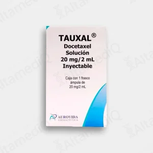 Tauxal (Docetaxel) 20 mg / 2 mL Solución Inyectable - Caja con 1 Frasco Ámpula