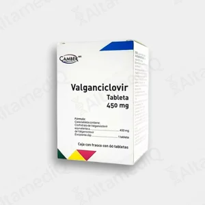 Valganciclovir Camber 450 mg - Caja con Frasco con 60 Tabletas