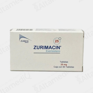 Zurimacin (Exemestano) 25 mg - Caja con 90 Tabletas